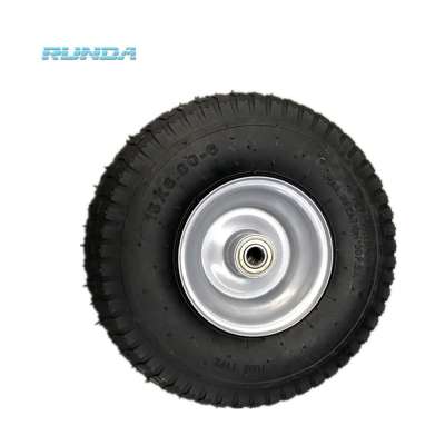 Pneumatic rubber wheel aluminum boat trailer wheels 15x6.00-6