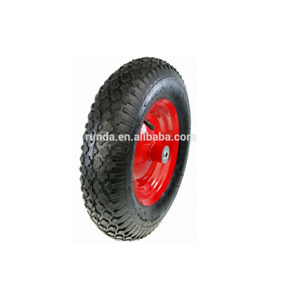 Diamond pattern wheelbarrow wheels 4.00-8