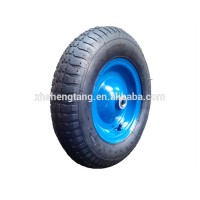 Cheap wheelbarrow powdered coated ball bearing rubber pneumatic wheels