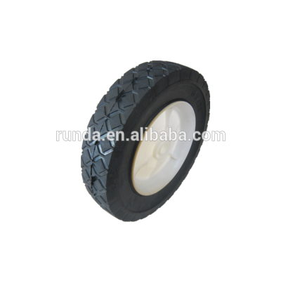 Plastic rim 8inches semi solid mower wheel