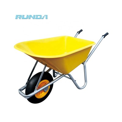 UK model plastic tray 90L garden wheelbarrow