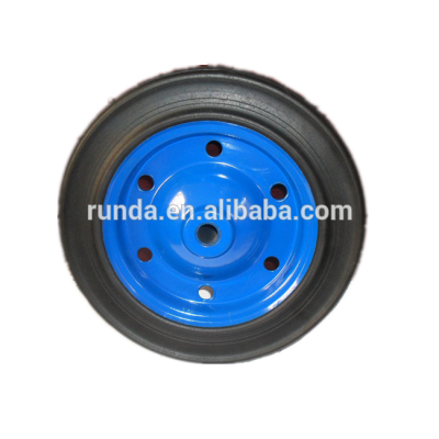 solid rubber wheel Material steel or plastic rim wheelbarrow wheel